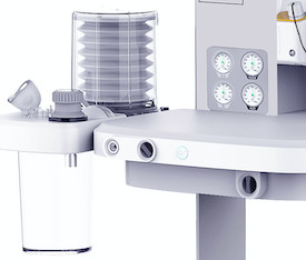OU ventilador da máquina da anestesia com 10&quot; tela táctil da cor de TFT LCD
