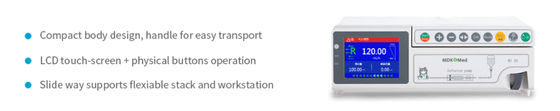 ISO 13485 do caudal da bomba 0.01-1800ml/h da infusão do veterinário de Purple Horn pro